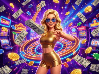 A luxurious digital representation of a modern casino interface with vibrant emerald lighting.
